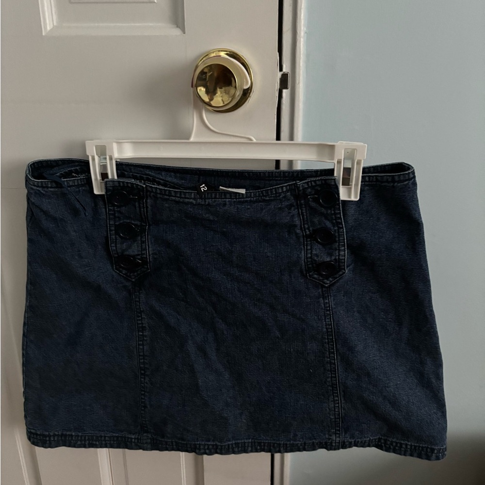 Divided Dark Blue Mini Skirt